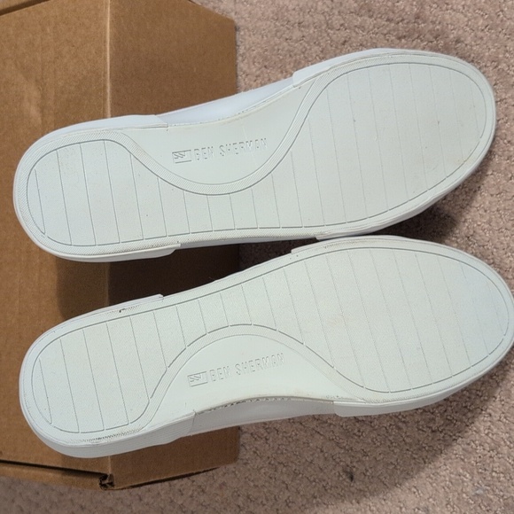 Ben Sherman Men's Bradford Washed Canvas Sneaker - White in Sz 9 - Picture 6 of 10